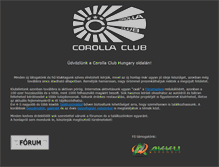 Tablet Screenshot of corolla-club.hu